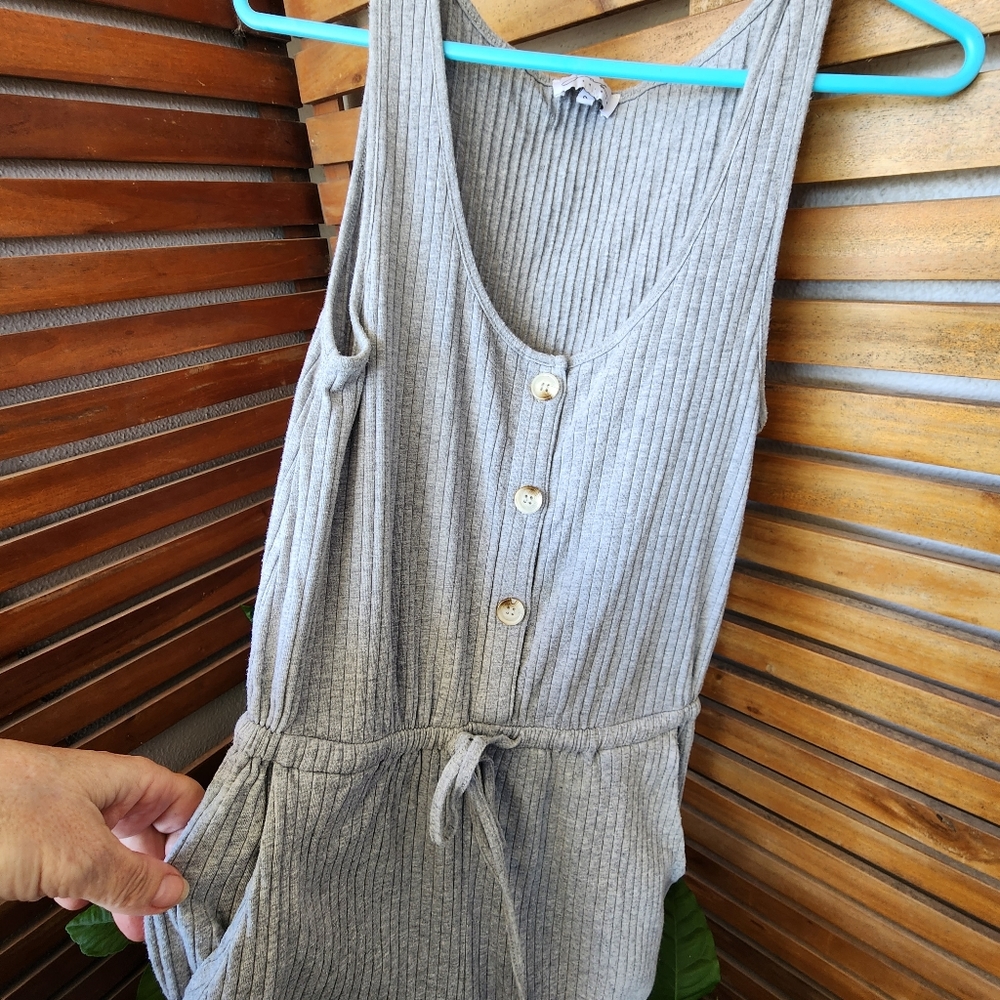 Sabo Skirt jumpsuit grey jersey knit sleeveless size 10 - Picture 5 of 10